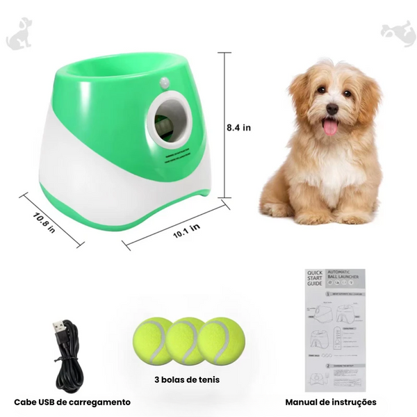 Lançador De Bolinhas Automático Para Cães -  Exercício e Diversão Sem Fim ™