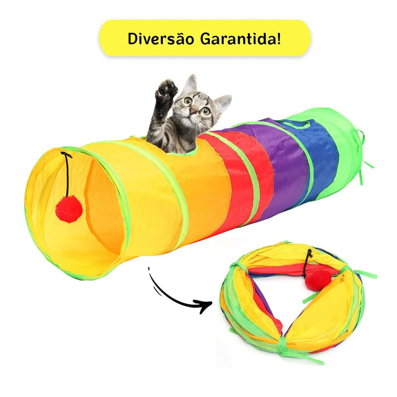 Túnel De Brincadeira Dobrável Para Gatos e Pets ™