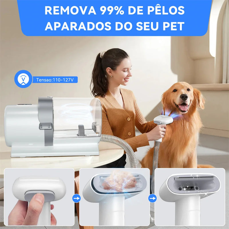 Aspirador de Pelos para Pets com Função de Tosa ™