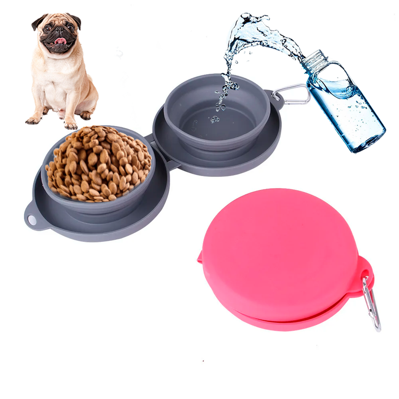 Comedouro Dobrável De Silicone Para Pets ™